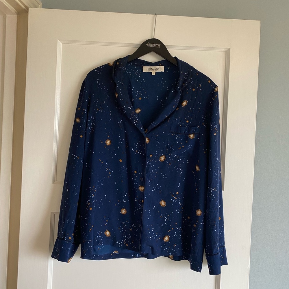 DVF Large pajama top.